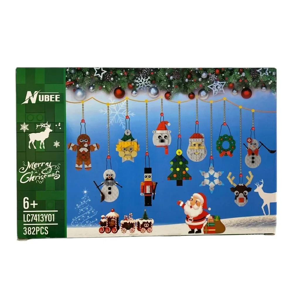 Nubee Merry Christmas Building Block‎ Ornament Set 382pcs LC7413Y01 New C72Q